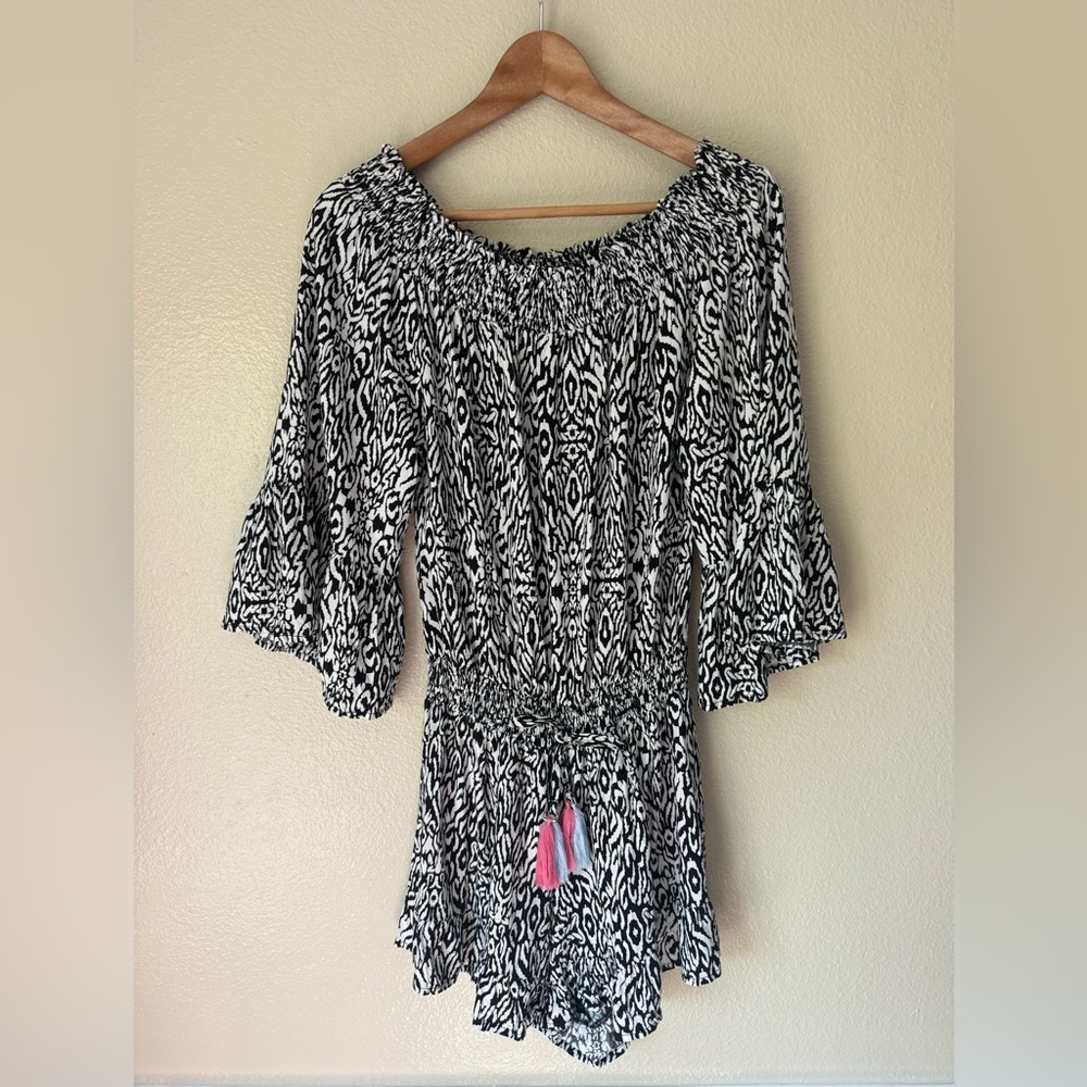 La Mer Luxe Black and White Romper
